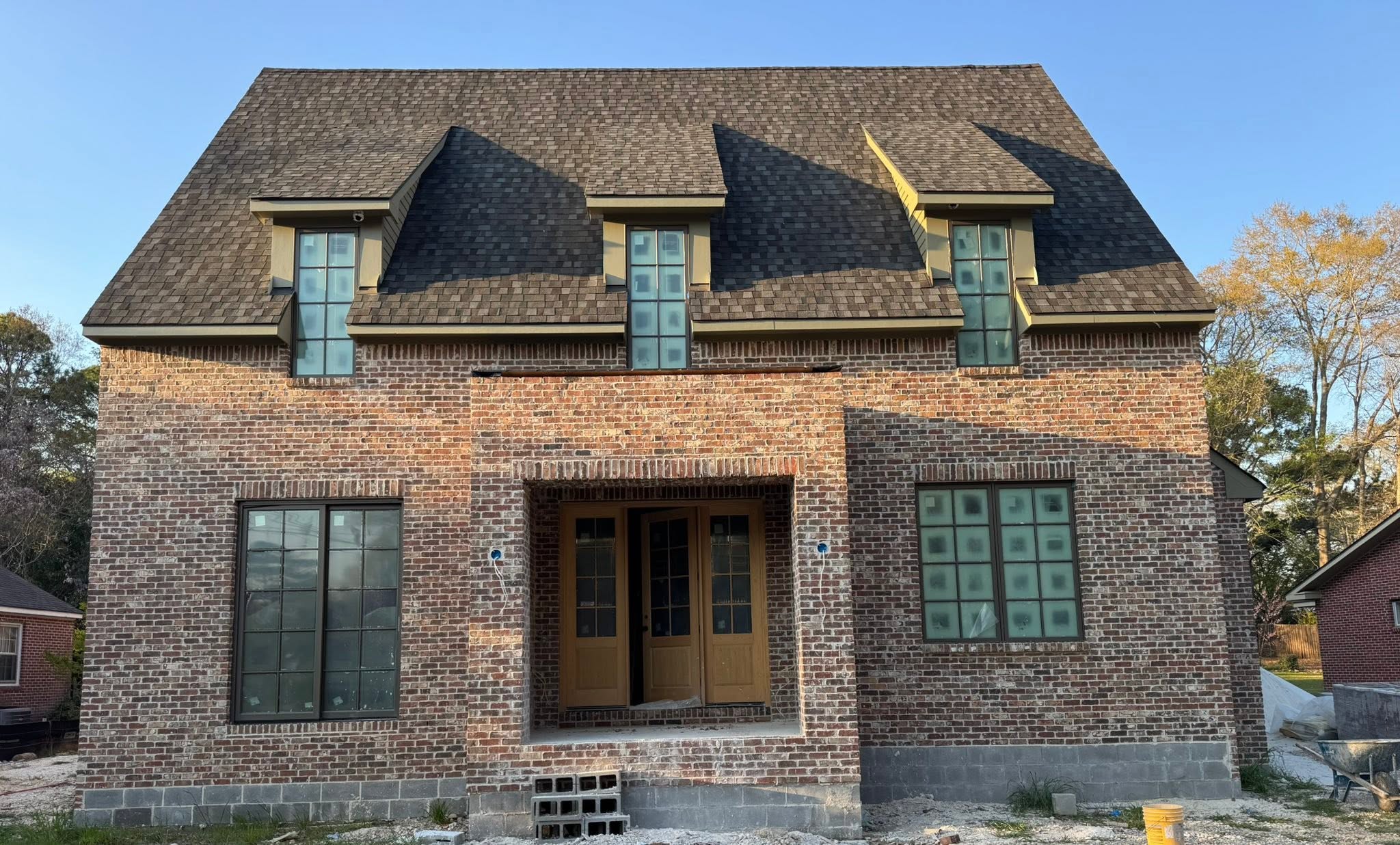 Full brick home exterior by Verdin Masonry